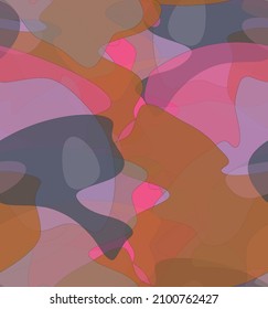 Abstract watercolor seamless vector pattern. Random transparent wavy shapes create artistic pain texture. Pastel multicolored background with organic natural earthy colors. Universal wallpaper.