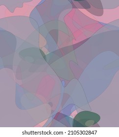 Abstracto acuarela patrón vectorial sin costura. Las formas onduladas transparentes aleatorias crean textura de dolor artístico. Fondo multicolor pastel con colores orgánicos naturales de tierra. Papel de pared universal.