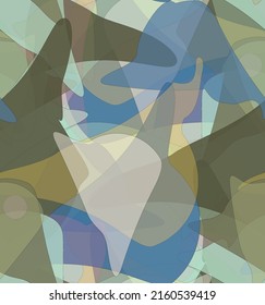 Abstracto acuarela patrón vectorial sin costura. Las formas onduladas transparentes aleatorias crean textura de dolor artístico. Fondo multicolor pastel con colores orgánicos naturales de tierra. Papel de pared universal.