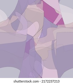 Abstracto acuarela patrón vectorial sin costura. Las formas onduladas transparentes aleatorias crean textura de dolor artístico. Fondo multicolor pastel con colores orgánicos naturales de tierra. Papel de pared universal.