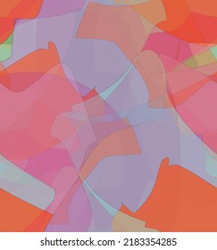 Abstract watercolor seamless vector pattern. Random transparent wavy shapes create artistic pain texture. Pastel multicolored background with organic natural earthy colors. Universal wallpaper.