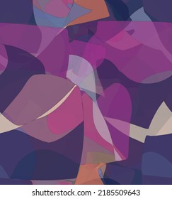 Abstract watercolor seamless vector pattern. Random transparent wavy shapes create artistic pain texture. Pastel multicolored background with organic natural earthy colors. Universal wallpaper.