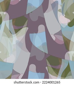 Abstrakte Aquarellfarbe nahtlose Vektormuster. Random durchsichtige Formen erzeugen künstlerische Schmerzgefühle. Pastellfarbener Hintergrund mit natürlichen biologischen Erdfarben. Universeller Bildschirmhintergrund.