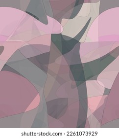 Abstracto acuarela patrón vectorial sin costura. Las formas onduladas transparentes aleatorias crean textura de dolor artístico. Fondo multicolor pastel con colores orgánicos naturales de tierra. Papel de pared universal.