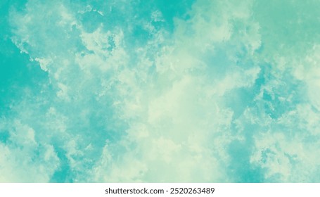 Abstract Watercolor shades blurry and refocused Cloudy Blue Sky Background, Abstract blue background pattern in grunge texture design	