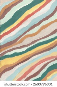 Abstract Watercolor Shapes in a Colorful Composition