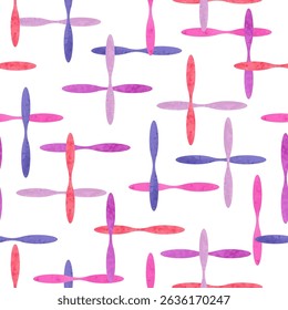 Abstract watercolor shapes seamless pattern. Vector colorful geometric background
