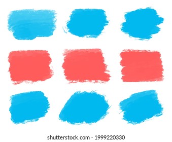 Abstract watercolor shapes.Watercolor brush stroke set.