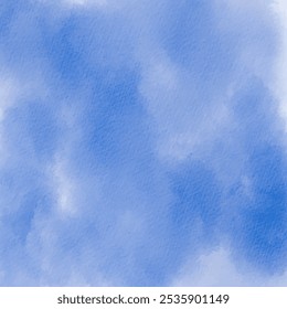  Abstract watercolor sky blue background texture. Blue watercolor vector illustration.