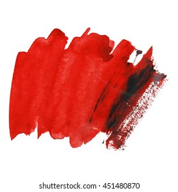 Abstract watercolor smear red color. Design background for banner and flyers