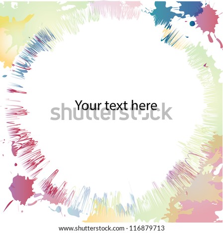 Abstract watercolor splash background with sample text
