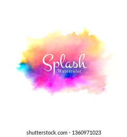 Abstract watercolor splash design background