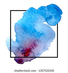 Abstract watercolor splash. Watercolor drop.