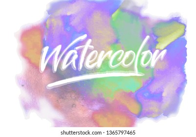 Abstract watercolor splash. Watercolor drop.