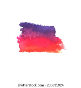 Abstract watercolor splash. Watercolor drop.