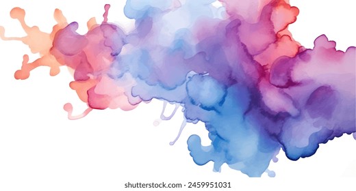 Abstract watercolor splash. Watercolor drop.