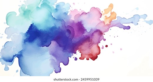 Abstract watercolor splash. Watercolor drop.