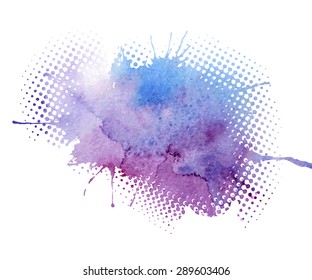 Abstract watercolor splash. Watercolor drop.