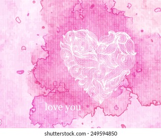 Abstract watercolor splash. Watercolor drop. Vector 
