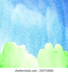 Abstract watercolor splash. Watercolor drop. Vector illustration.