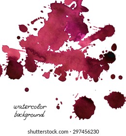Abstract watercolor splash. Watercolor drop. Vector illustration.