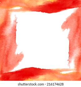 Abstract watercolor splash. Watercolor frame.