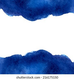 Abstract watercolor splash. Watercolor frame.