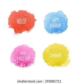 Abstract watercolor splash. Frame for text. Vector element for design, illustration, advertising, poster.