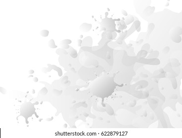 Abstract watercolor splash on white background. Vector