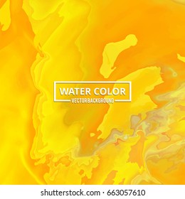 Abstract watercolor splash. Shades of Yellow Watercolor drop.