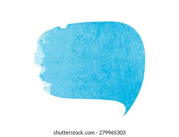 Abstract Watercolor Splash Speech Bubble Vector Illustration EPS10