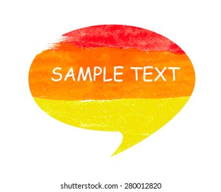 Abstract Watercolor Splash Speech Bubble Vector Illustration EPS10