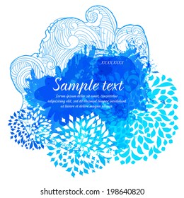 Abstract watercolor splash. Vector banner for text message