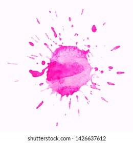 Abstract watercolor splash. Vector watercolor drop.