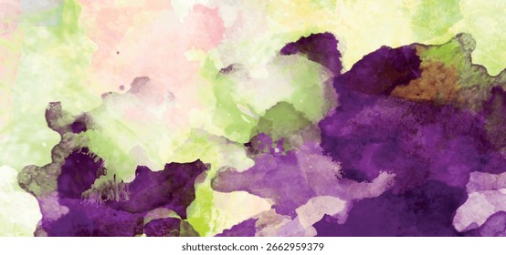 abstract watercolor splashed on the paper. Multicolor watercolor background for textures. Fantasy smooth light pink abstract watercolor painted background.