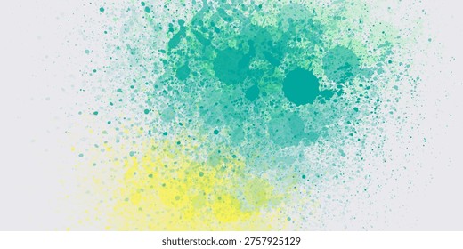 Abstract watercolor splatter background with vibrant paint bursts spreading diagonally from the bottom-left to the upper-right, minimal yet expressive design