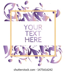 Abstract watercolor splatter curls in  Pale Purple
