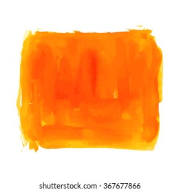 Pintura manual vectorial cuadrada de color agua abstracta sobre fondo blanco. aislado.