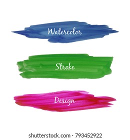 Abstract watercolor stain design set background