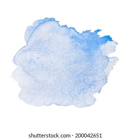 Abstract watercolor stain, isolated on white background. Vector illustration, eps10.