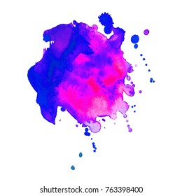 Abstract watercolor stain. Vector watercolor background for design
