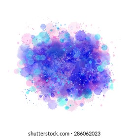 Abstract watercolor stain. Vector image. Artistic design.