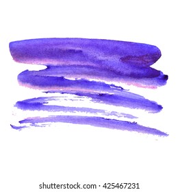 Abstract watercolor stain violet color