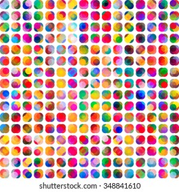 Abstract watercolor stained dots background