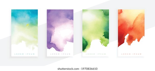 abstract watercolor stains texture banner design