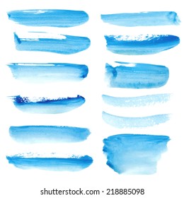 Abstract watercolor stains vector, pattern for design labels for your text. Blue