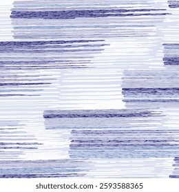 Abstract Watercolor Striped Pattern – Hand-Painted Blue and White Seamless Texture