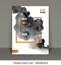 abstract watercolor style brochure design