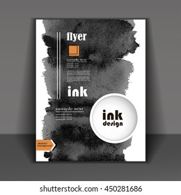abstract watercolor style brochure design
