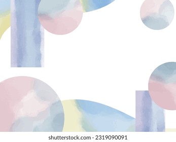 Abstract watercolor style frame background